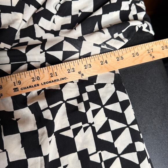 ELOQUII Womens Plus Size 18 Geometric Tie Neck Button Up Business Casual Blouse - Picture 3 of 12